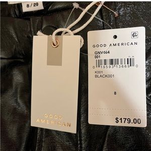 Good '90s Vinyl straight leg pants
Good American Size: 8/29